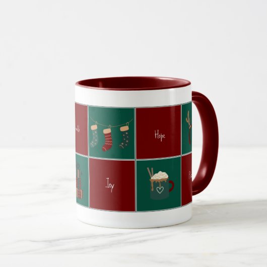 Merry & Bright Christmas Coffee Mug マグカップ (正面右)