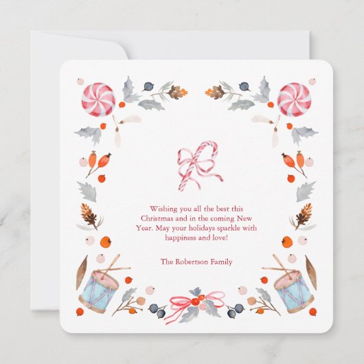 Merry & Bright Christmas Greeting Card (裏面)