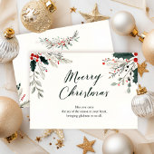 Merry & Bright Christmas Greeting Card 招待状