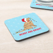 Merry Bright Christmas Lights Dog Coaster Set コースター (左側)