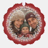 Merry & Bright Christmas Lights Photo オーナメントカード (正面)