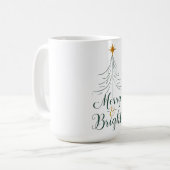 Merry & Bright Christmas Mug コーヒーマグカップ (正面左)