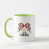 Merry & Bright Christmas Mug • Candy Cane Elf Shoe マグカップ (左)