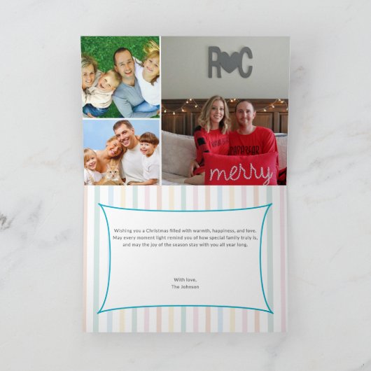 Merry & Bright Christmas Photo 招待状 (内部)