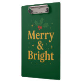 Merry & Bright Christmas Quote クリップボード (左)