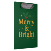 Merry & Bright Christmas Quote クリップボード (右)