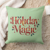 Merry & Bright Christmas Throw Pillow クッション (ブランケット)