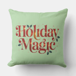 Merry & Bright Christmas Throw Pillow  クッション