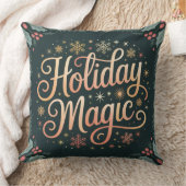 Merry & Bright Christmas Throw Pillow  クッション (ブランケット)