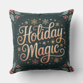 Merry & Bright Christmas Throw Pillow  クッション (裏面)