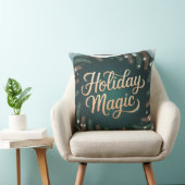 Merry & Bright Christmas Throw Pillow  クッション (椅子)