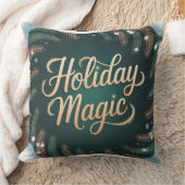 Merry & Bright Christmas Throw Pillow  クッション (ブランケット)