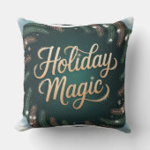 Merry & Bright Christmas Throw Pillow  クッション (正面)