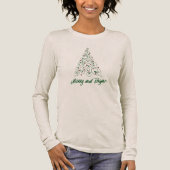 Merry & Bright Christmas Tree t-shirt トライブレンドTシャツ (正面)