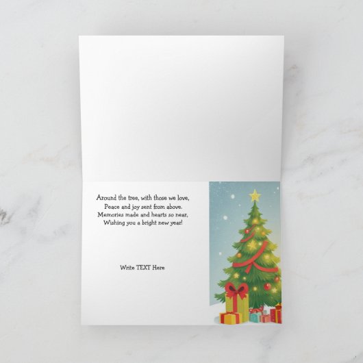 Merry & Bright Christmas Wishes カード (内部)