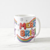 Merry & Bright Classic Christmas Mug  コーヒーマグカップ (正面右)