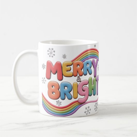 Merry & Bright Classic Christmas Mug  コーヒーマグカップ (左)