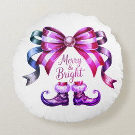 Merry & Bright Enchanted Bow & Elf Shoes  ラウンドクッション