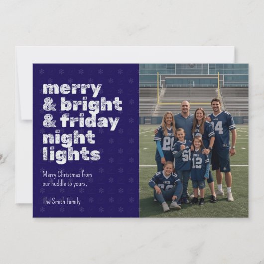 Merry & Bright & Friday Night Lights Photo Card 招待状 (正面)