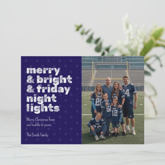 Merry & Bright & Friday Night Lights Photo Card 招待状 (スタンド正面)