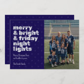 Merry & Bright & Friday Night Lights Photo Card 招待状 (正面/裏面)