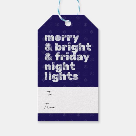 Merry & Bright & Friday Night Lights Tag ギフトタグ (正面)