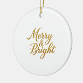Merry & Bright Gold Foil Christmas Decor セラミックオーナメント (左)