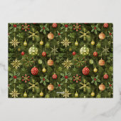 Merry Bright  green Christmas 箔シーズンカード (裏面)