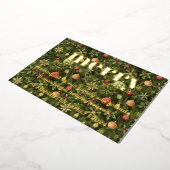 Merry Bright  green Christmas 箔シーズンカード (回転した状態)