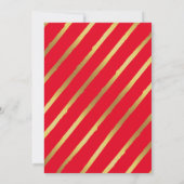 Merry & Bright Holiday Christmas red Photo card 招待状 (裏面)