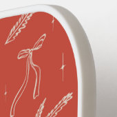 Merry & Bright Holiday Custom Family Name ピックルボールラケット (左詳細)