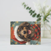 Merry Bright Holiday Dog Postcard シーズンポストカード (スタンド正面)