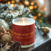 Merry & Bright Holiday | Editable Christmas Candle スクエアシール