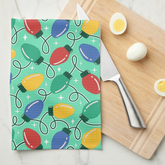 Merry & Bright Lights キッチンタオル (四つ折り)