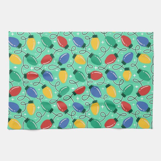 Merry & Bright Lights キッチンタオル (横)