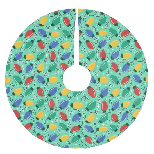 Merry & Bright Lights ブラッシュドポリエステルツリースカート (正面)