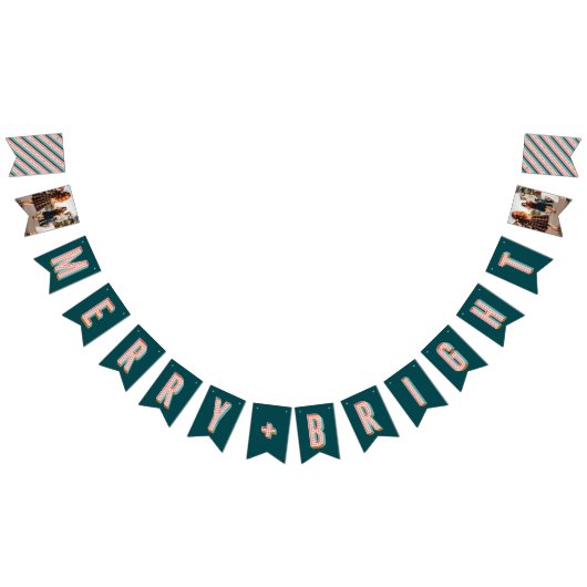 Merry + Bright Marquee Bunting Banner - Teal バンティングフラッグ (全)