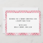 Merry & Bright Minimalist Family Christmas Photo  シーズンカード (裏面)