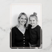 Merry & Bright Modern Photo Elegant Christmas 箔シーズンカード (裏面)