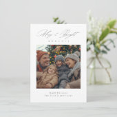 Merry & Bright Moments Christmas Family Photo シーズンカード (スタンド正面)