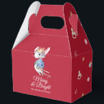 Merry & Bright Nutcracker Mouse Favor Box フェイバーボックス<br><div class="desc">Add a touch of nostalgic charm to your holiday celebrations with this elegant Christmas favor box. Featuring a watercolor nutcracker mouse on a rich red background with the festive phrase “Merry & Bright, ” it brings warmth and whimsy to your holiday table. Perfect for party favors, small gifts, or festive...</div>