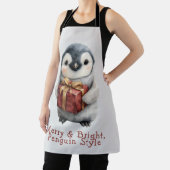 Merry & Bright Penguin Christmas エプロン (インサイチュ)