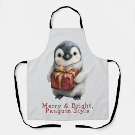 Merry & Bright Penguin Christmas エプロン
