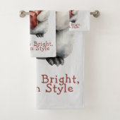 Merry & Bright Penguin Christmas バスタオルセット (インサイチュ)