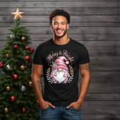 Merry & Bright Pink Christmas Gnome Tシャツ