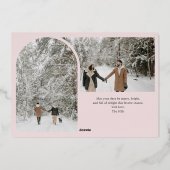 Merry Bright Retro Arch Photo Collage 箔シーズンカード (裏面)