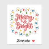Merry & Bright Sparkling Christmas String Lights  シール (シート)