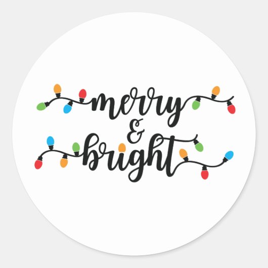 Merry & Bright Stickers  ラウンドシール (正面)