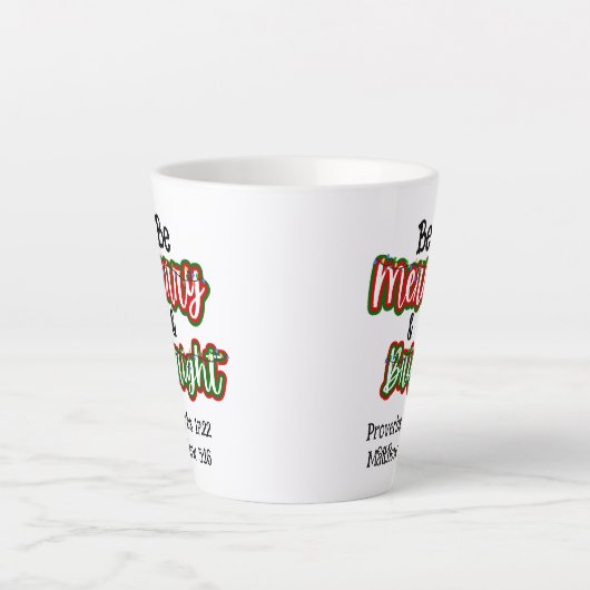 Merry & Bright T-Shirt カフェラテマグ (正面)