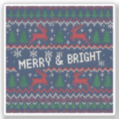 Merry & Bright Ugly Christmas Sweater シール (正面)